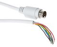 Mini-DIN Cable DIN 9-Pin Plug - Bare End 2m White